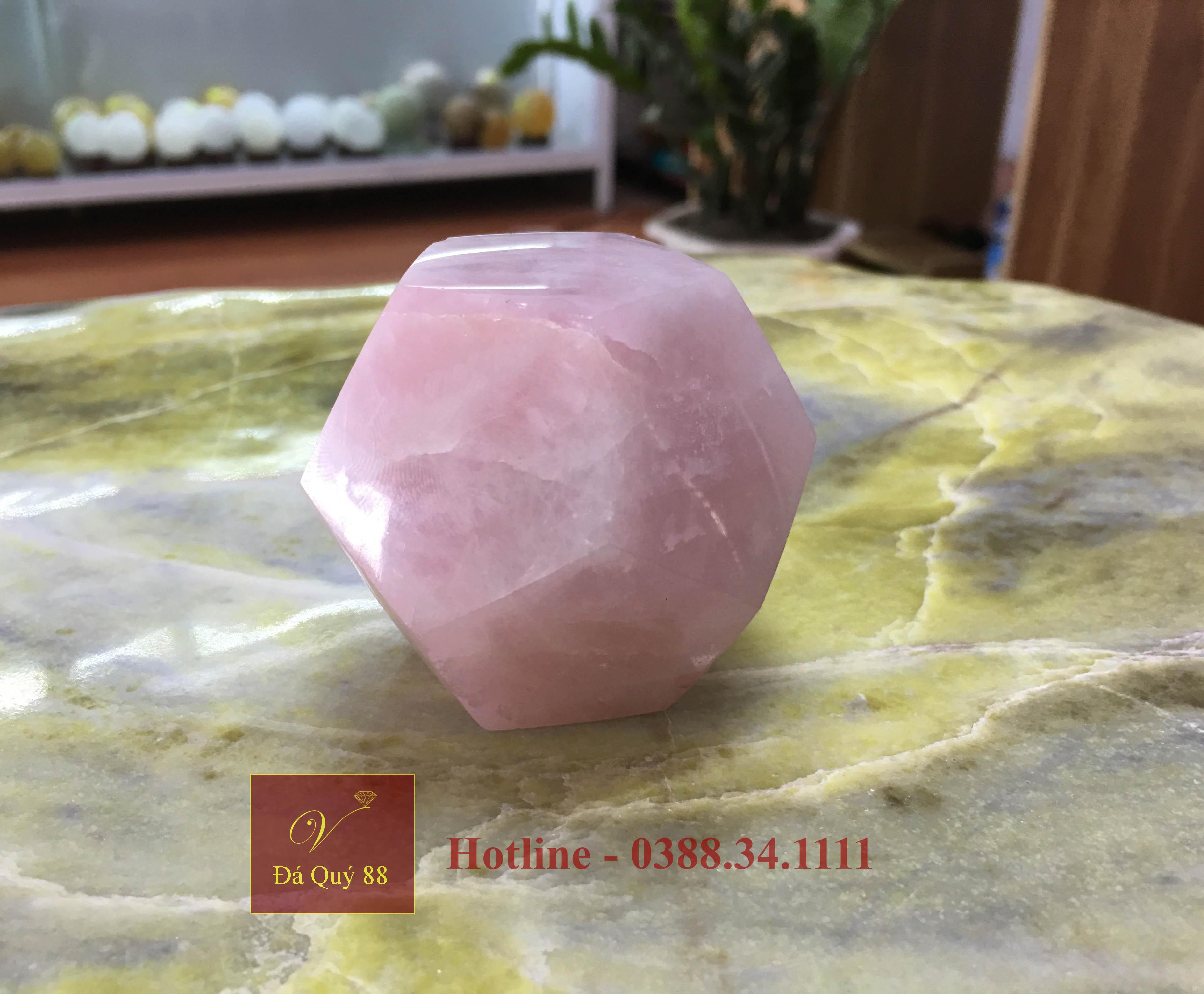 Bi Giác Phong Thuỷ Đá Thạch Anh Hồng Tự Nhiên Size Nhỏ