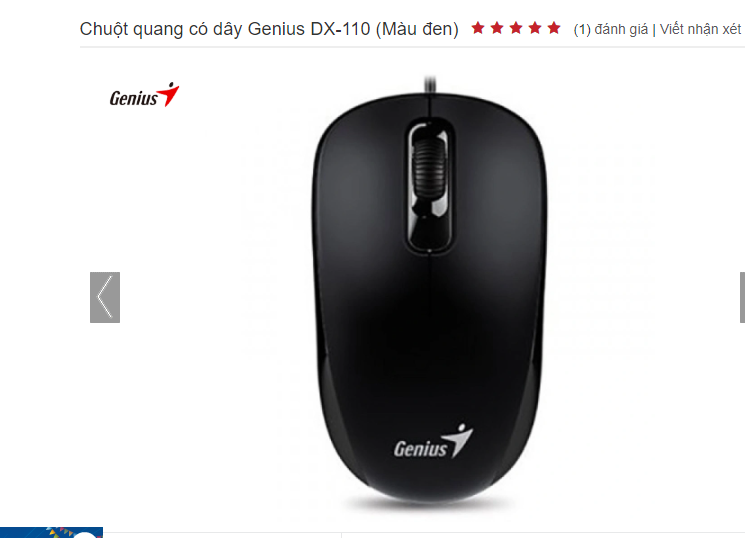 Chuột quang có dây Genius DX-110 (Màu đen)