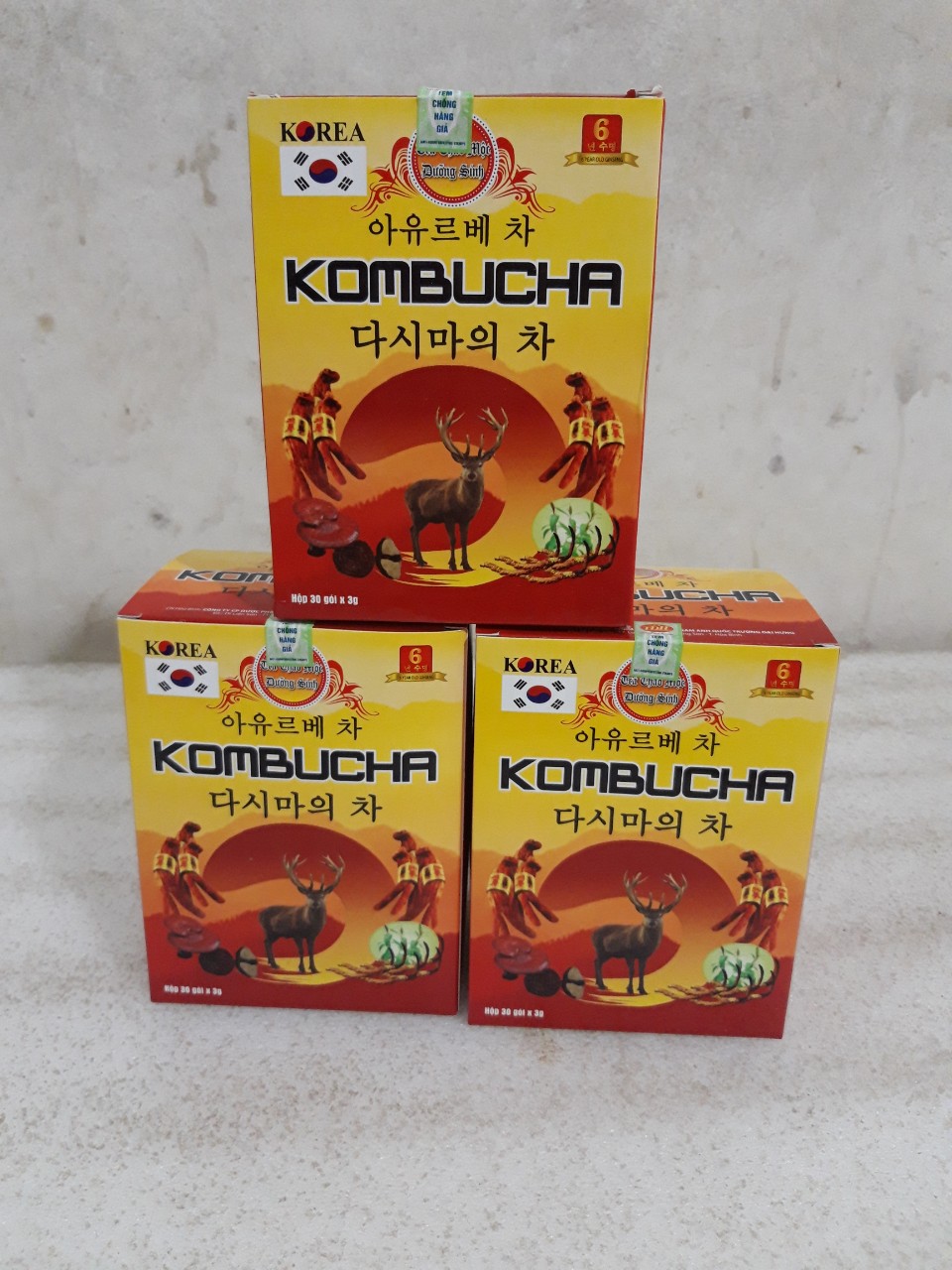 Combo 3 hộp trà dưỡng sinh kombucha ( hộp 30 gói)