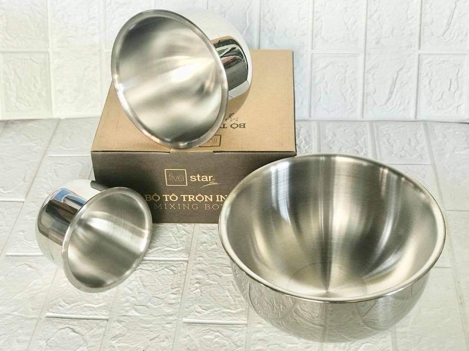 [HCM]BỘ THỐ INOX 3 MÓN FIVESTAR