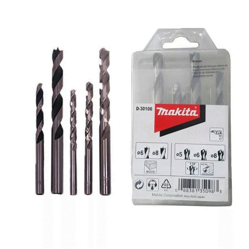 Bộ mũi khoan 5 mũi Makita D-30106 (Đen)
