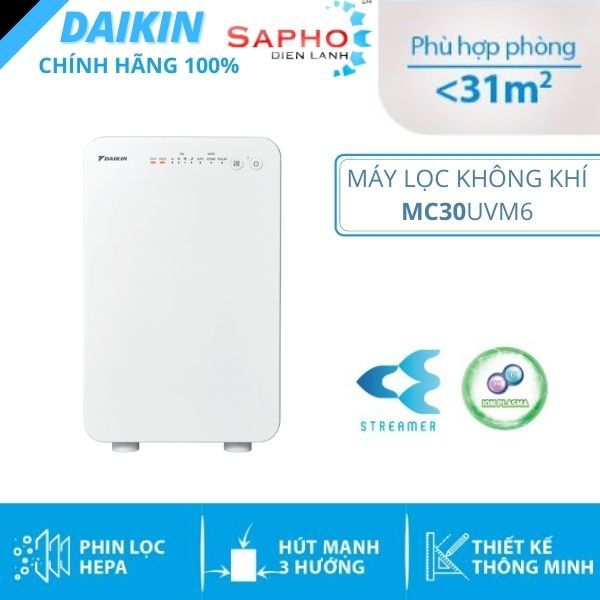 Máy lọc không khí Daikin MC30UVM6 -  Điều hòa chính hãng - Điện Máy SAPHO