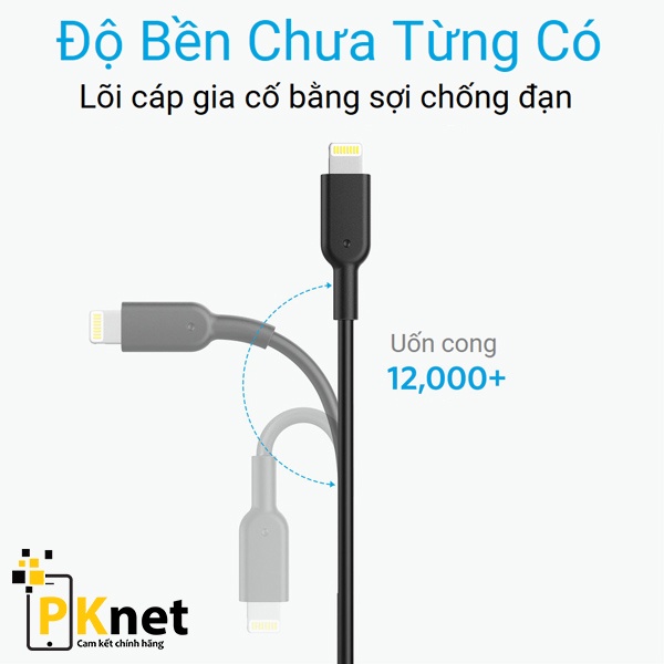 Cáp Lightning Anker Powerline II - A8432 0.9m [Chính hãng,nobox]
