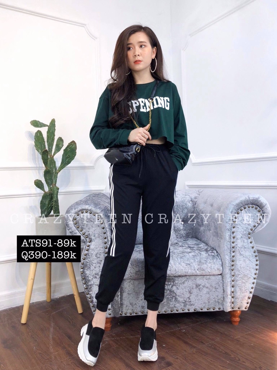 Sét Bộ In Chữ DPENINH Quần Hai Đường Sọc Thể Thao TTSA0583