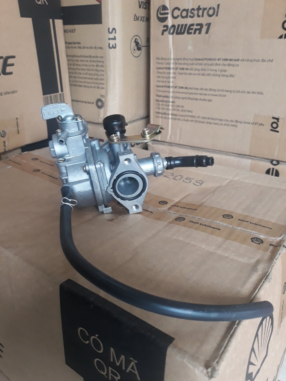 Bình Xăng Con Hai Đồng Tiền (Chế 17) 100cc Dành Cho Xe Dream, Wave