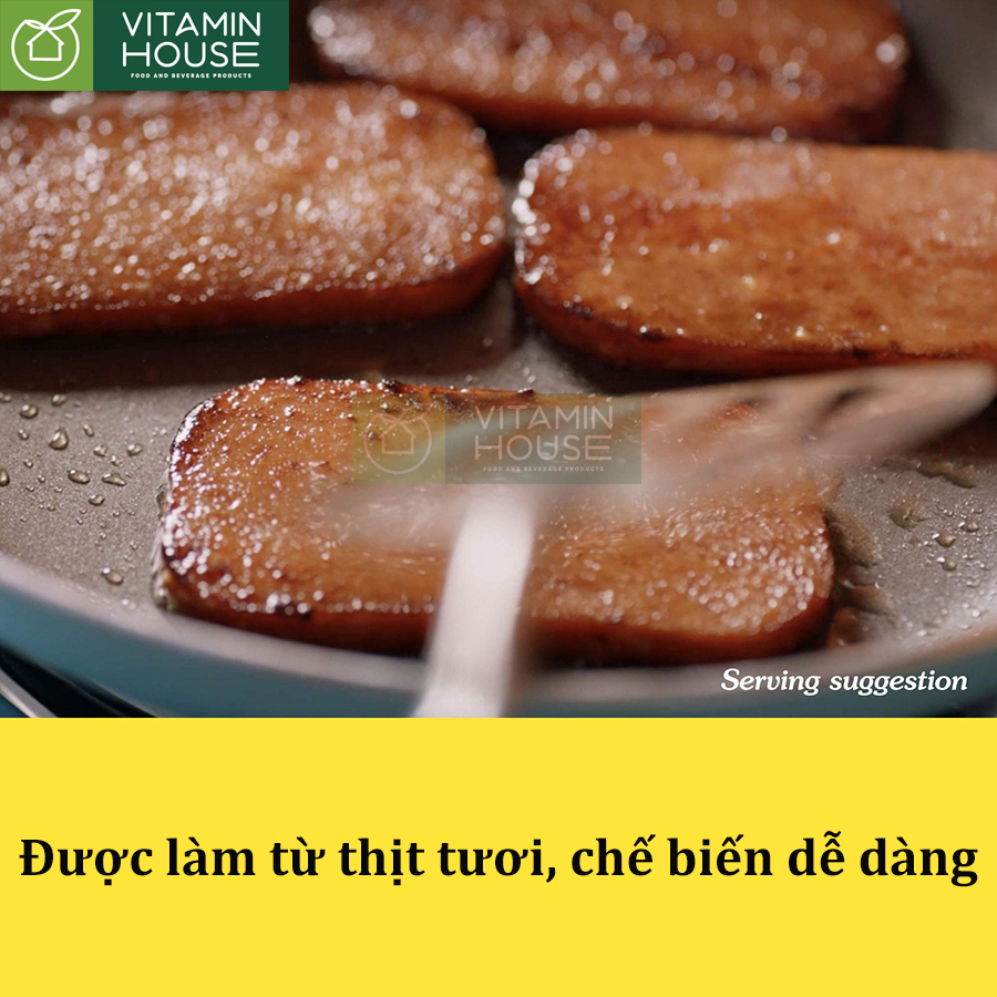Thịt Hộp Spam Mỹ  ít mặn 25% Less Sodium 340g [Vitamin House]