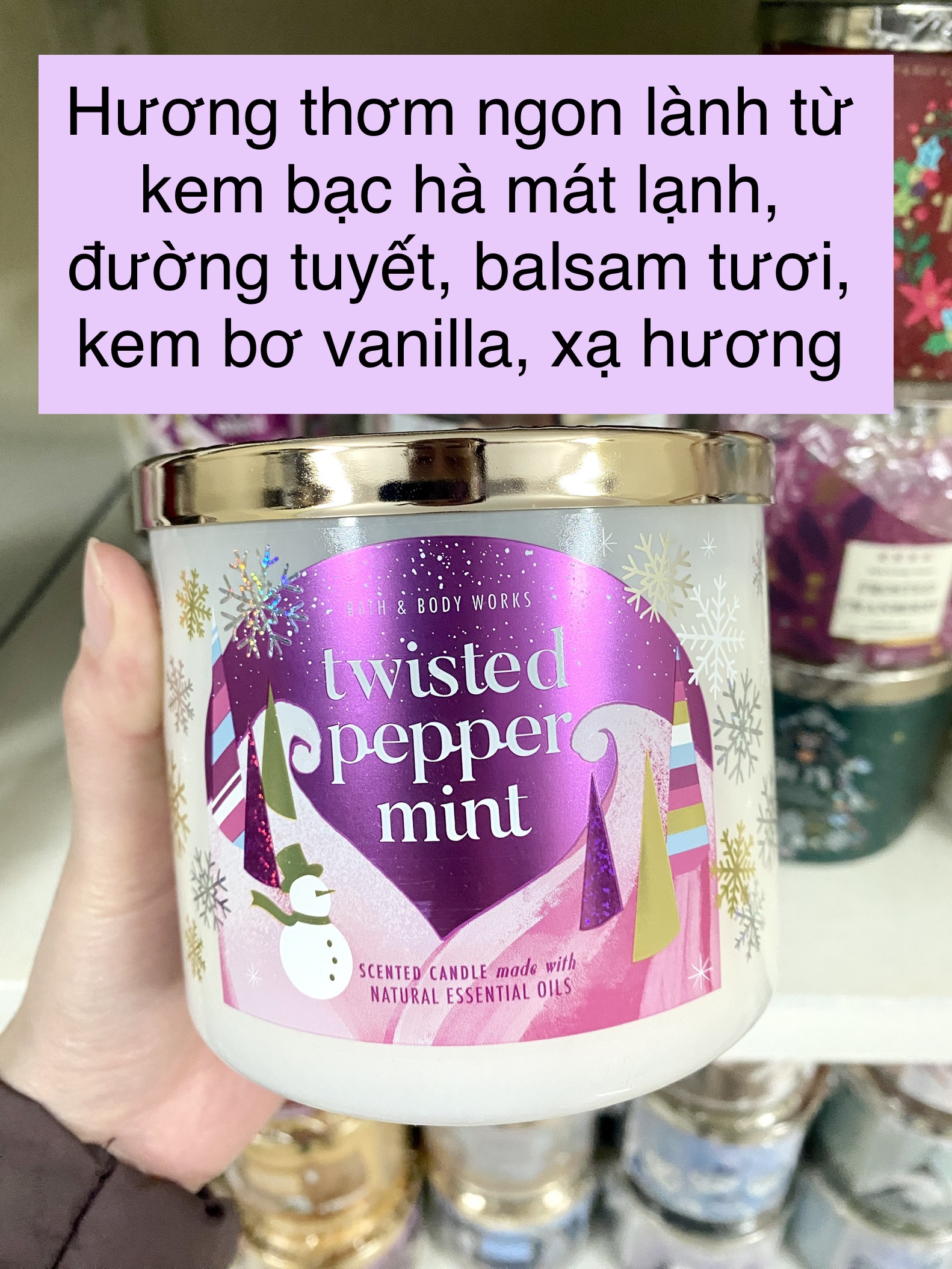Nến thơm 3 bấc BATH AND BODY WORKS (BBW) 411g - Noel