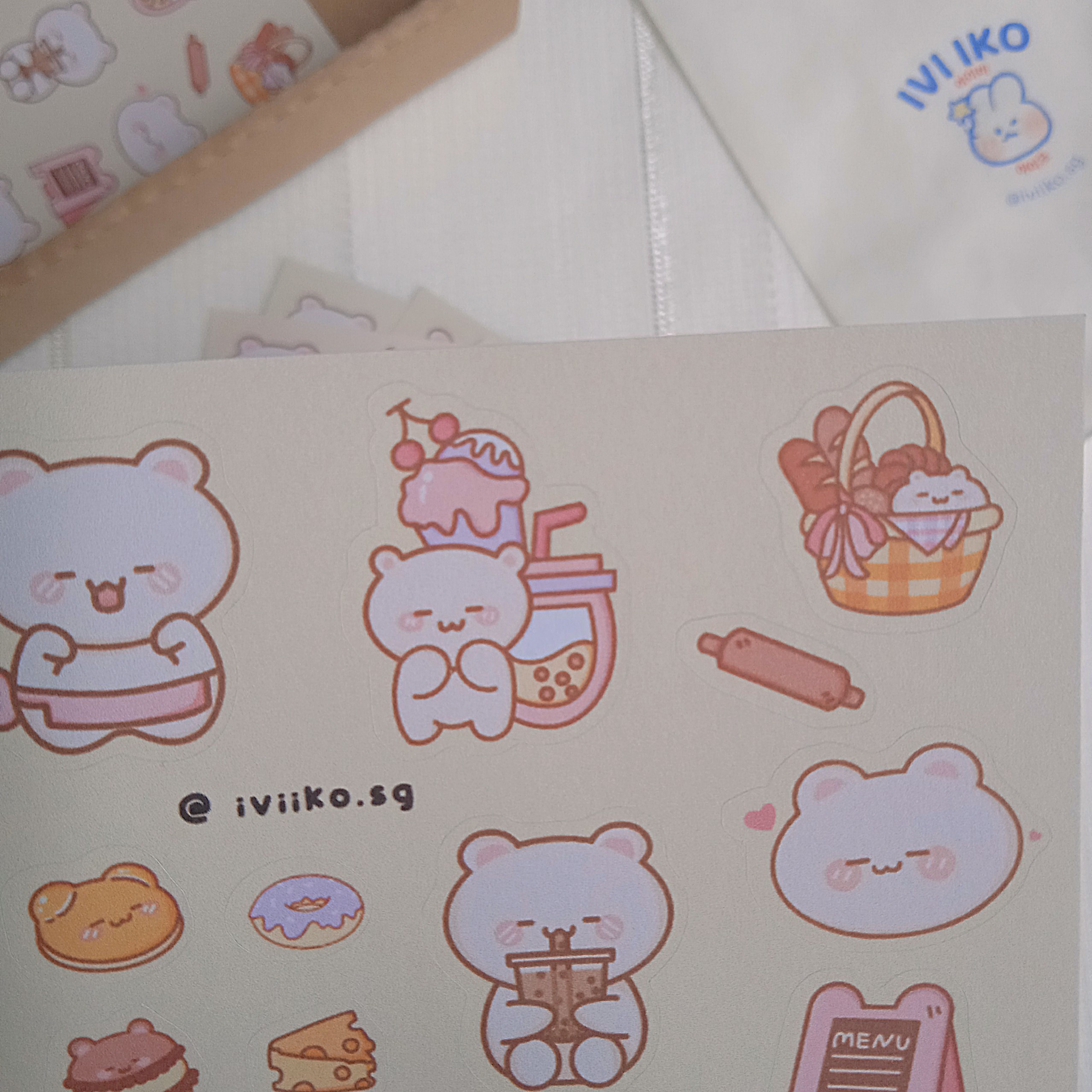 Sticker Bread Bear (9x13cm) | IVI IKO