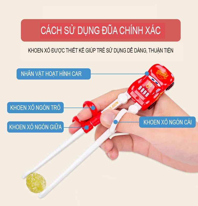 [HÀNG XỊN] Đũa tập ăn 3D cho bé