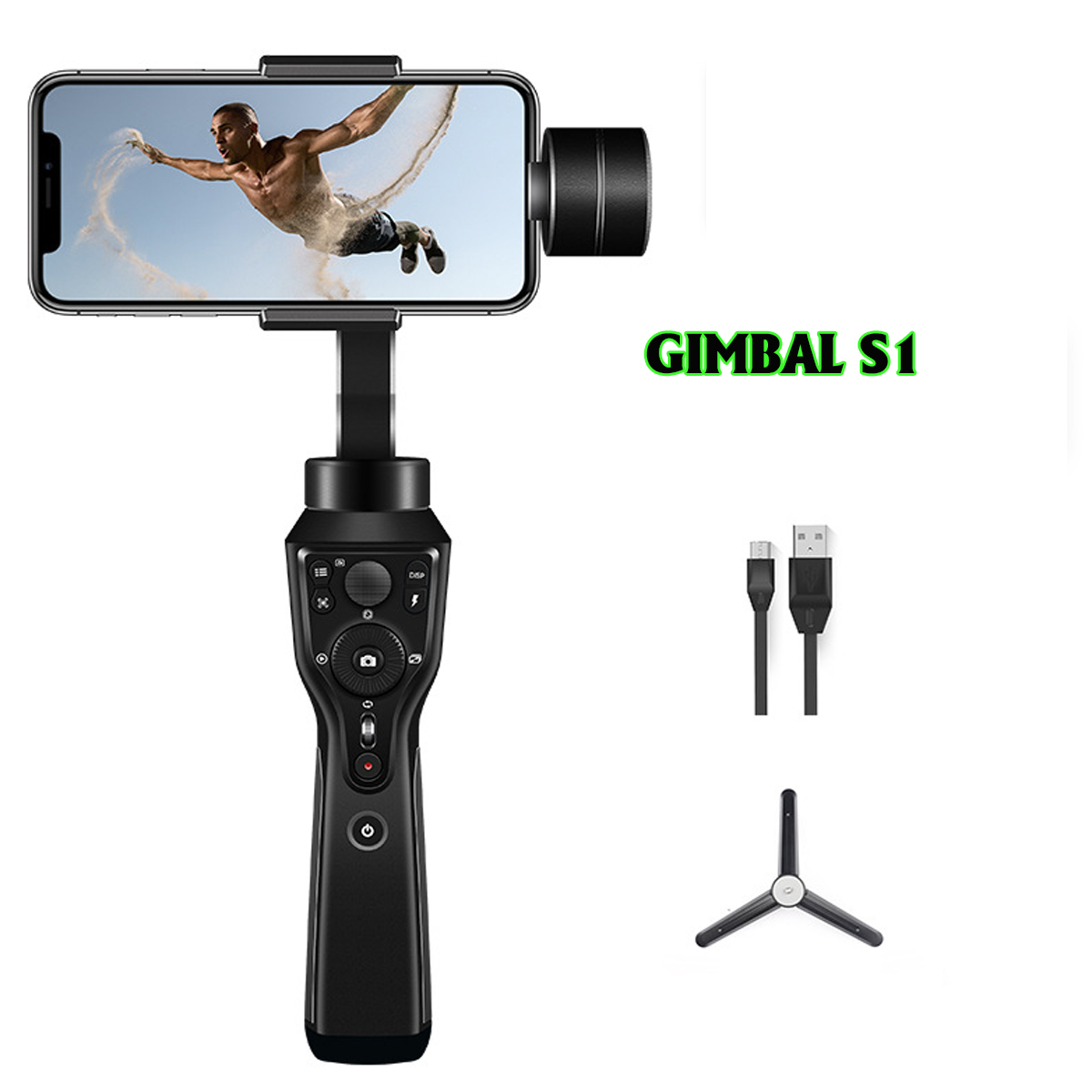 GIMBAL SMART S1 chống rung điện thoại cao cấp, chụp ảnh chuyên nghiệp, tự động cân chỉnh, thu phóng cực tốt, gimbal giá rẻ, Pin siêu trâu, bền đẹp