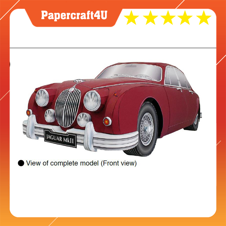 Mô hình giấy 3d xe jaguar mk2 saloon