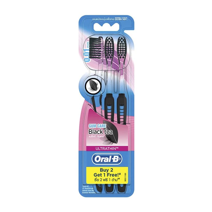 [Siêu thị WinMart] - Bàn chải đánh răng Oral-B tinh chất trà đen (vỉ 3 cái)