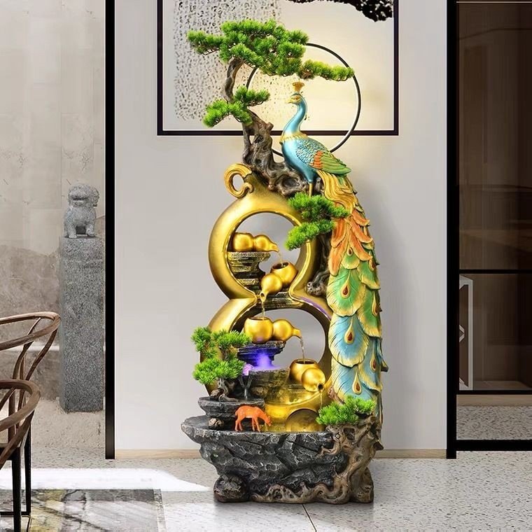 Tiểu cảnh thác nước khổng tước TC09-170CM