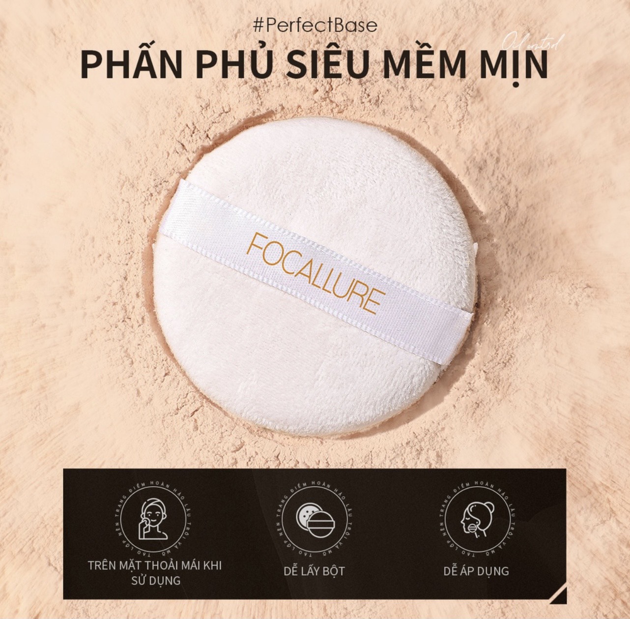 Phấn phủ Focallure kiềm dầu lâu trôi 12g