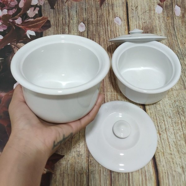 thố sứ Minh Long có nắp 0.52L - thố sứ Minh Long