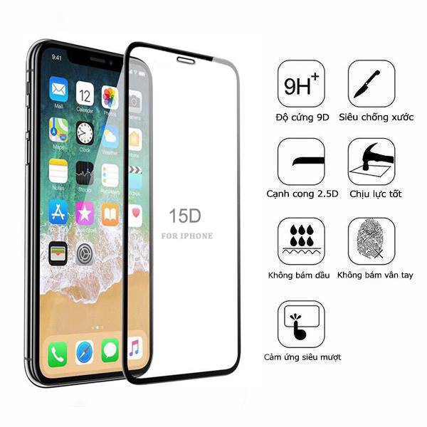 Kính Cường lực Full Màn IPHONE 15D REMAX Siêu Nét