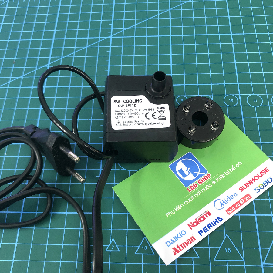 Máy bơm thác nước phong thủy | Máy bơm tiểu cảnh mini có đèn