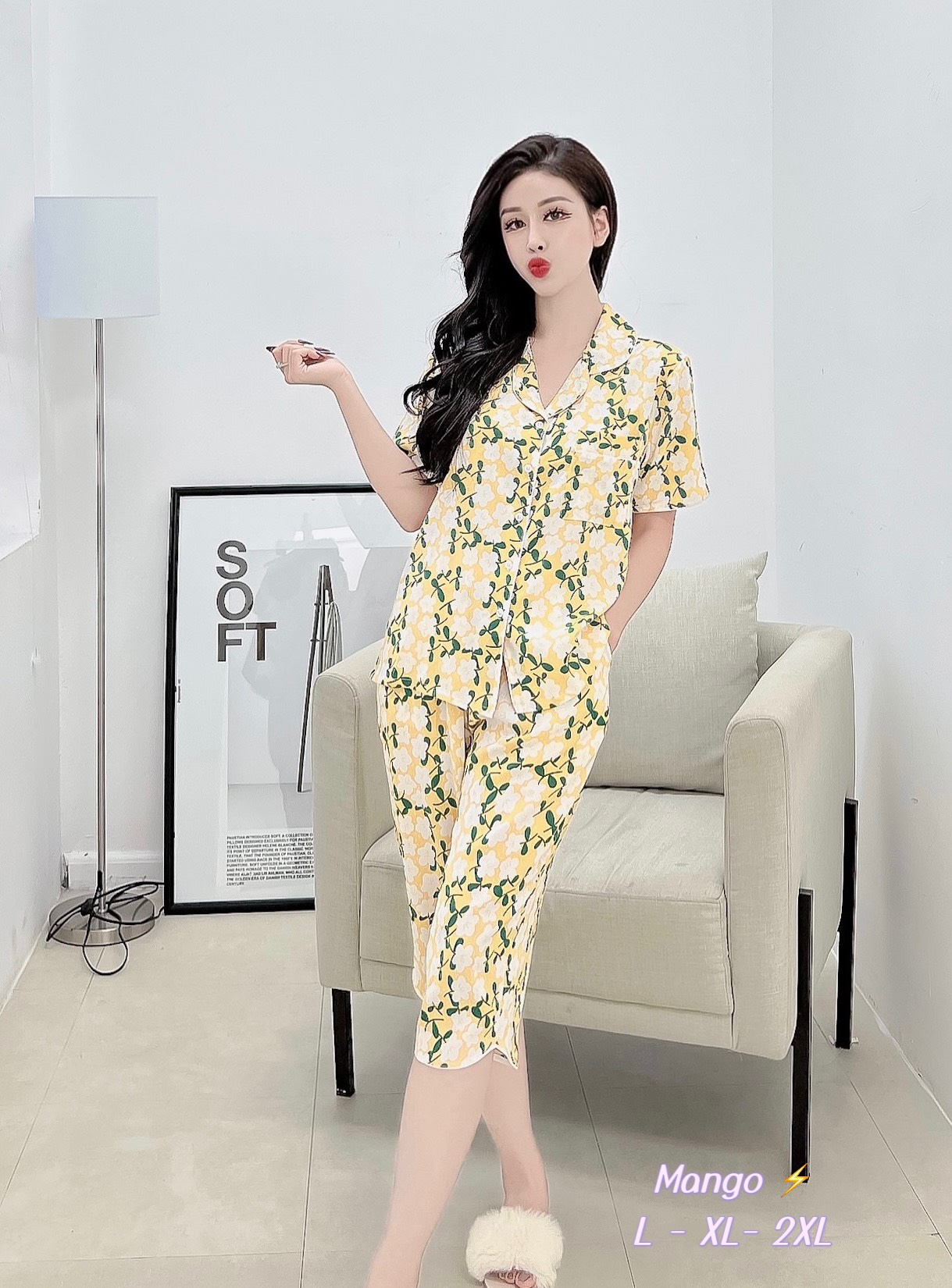 Bộ đồ Pijama Lụa - Đồ ngủ lửng ngố Bigsize 40-75kg Lụa cao cấp mềm mịn mát lịm