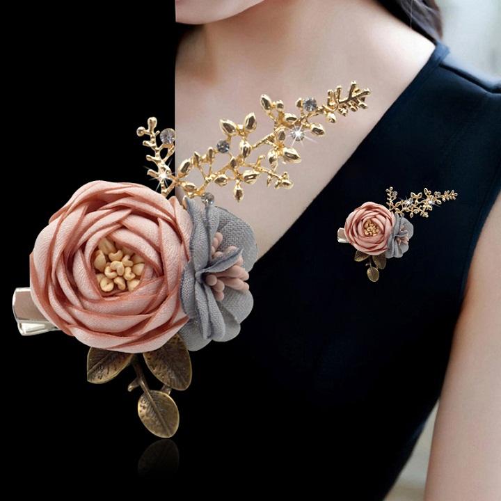 Cài Áo Hai Bông Hoa Đẹp | Lazada.Vn