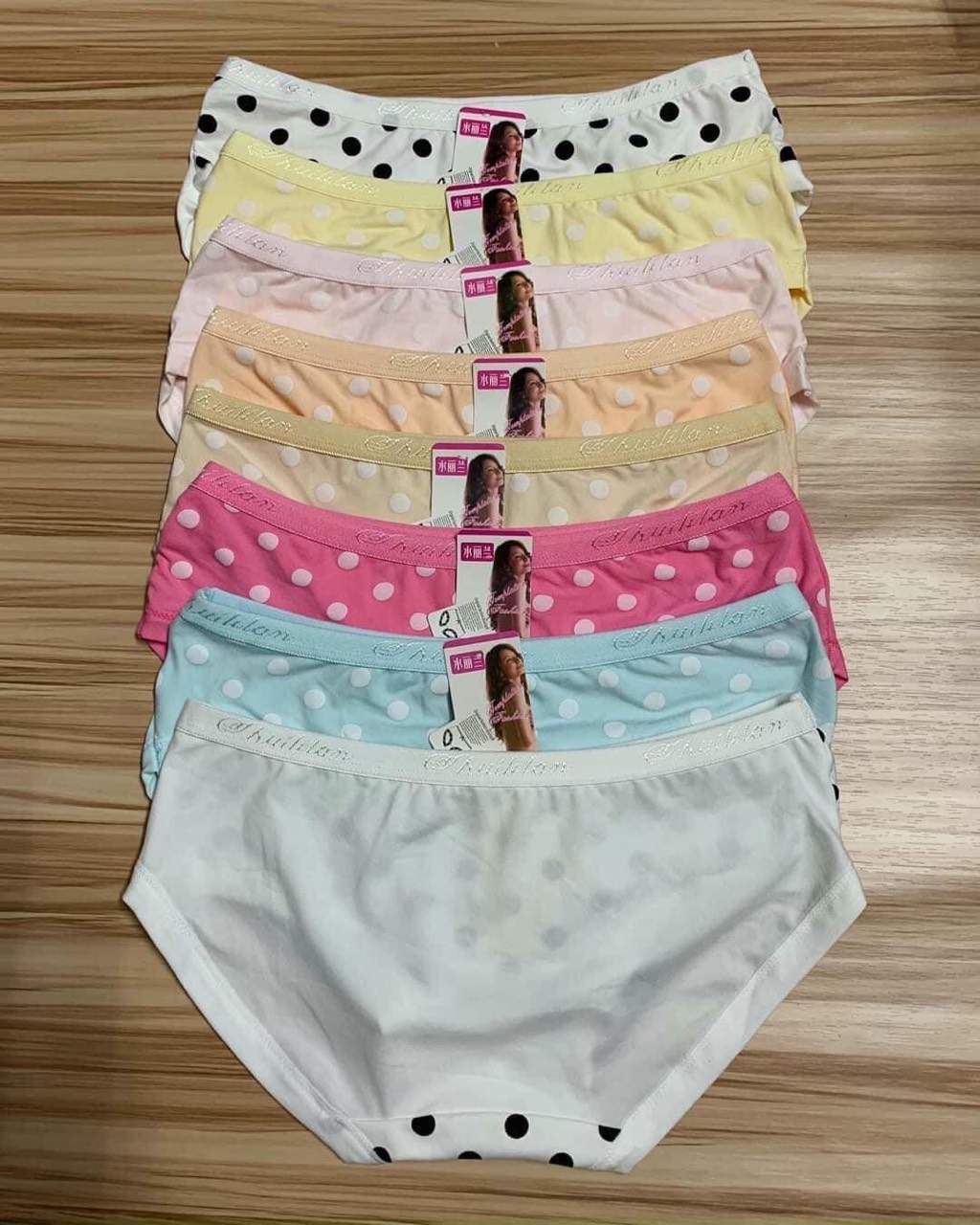 Combo 09 quần lót nữ chấm bi