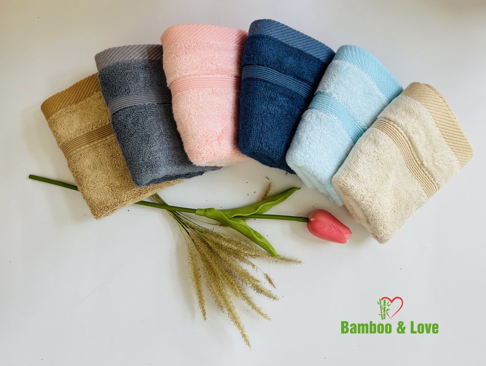 Khăn mặt sợi tre cao cấp Bamboo&love 30x50cm