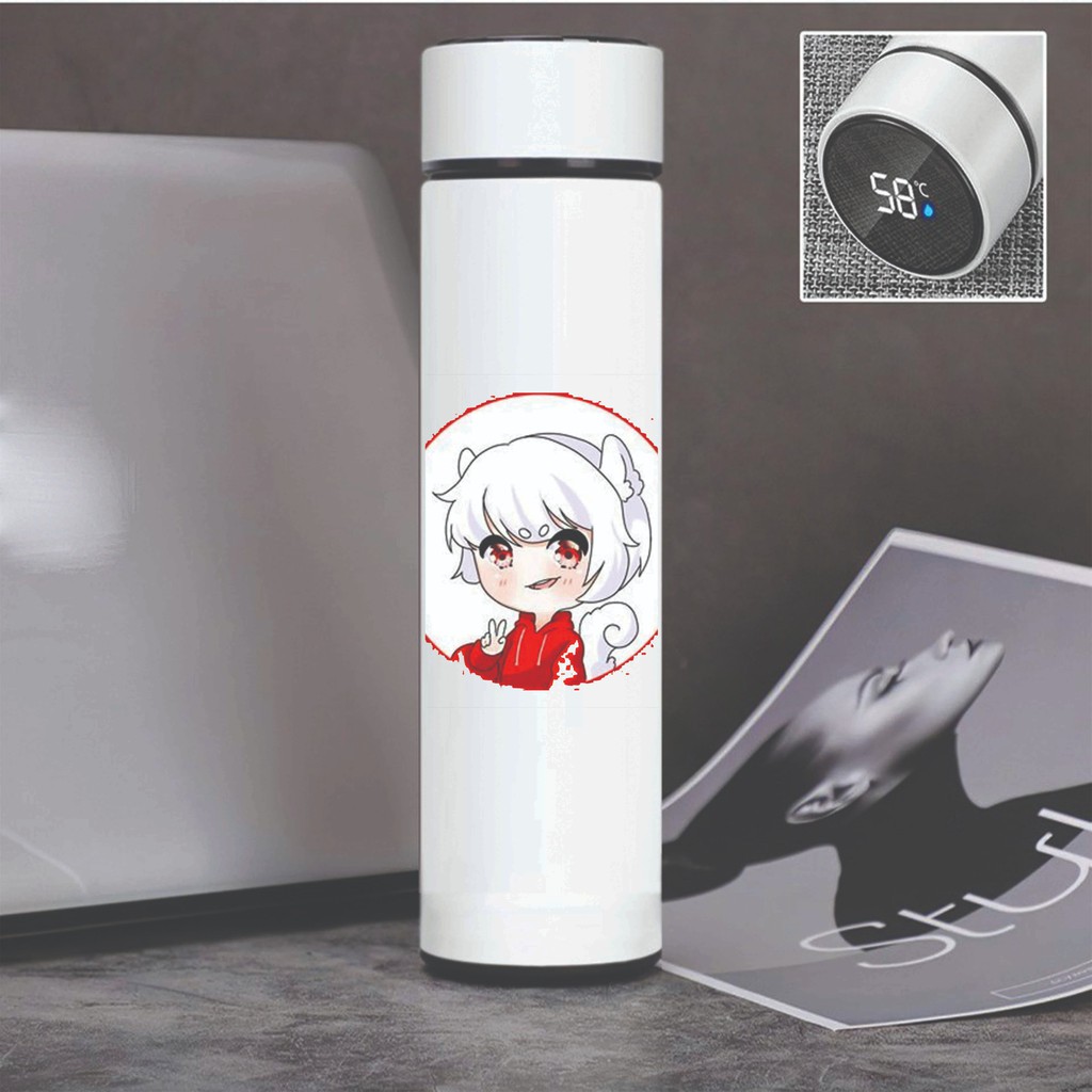 Bình Giữ Nhiệt HERO TEAM Simmy Phong cận Siro Mr Vịt Sammy Đào Timmy Kairon Timy Kamui INOX nắp báo nhiệt độ chibi anime