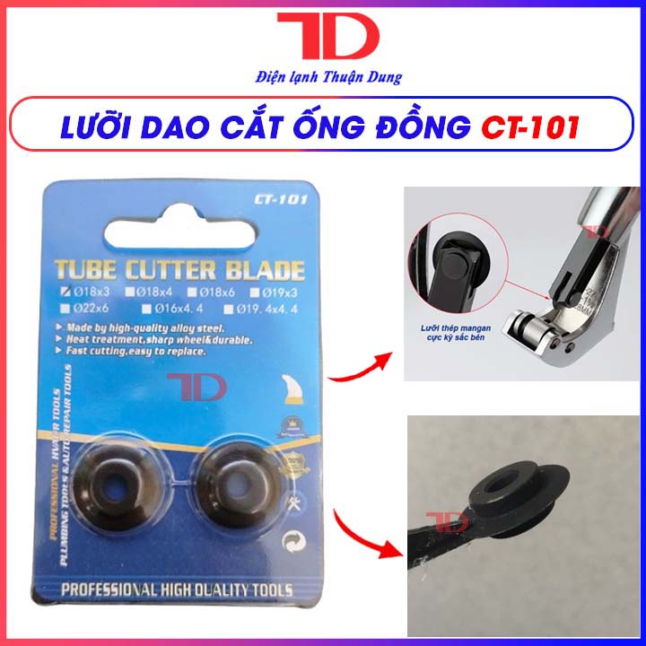 Lưỡi dao cắt ống đồng DUNNEX, model CT-101, dùng thay thế lưỡi cho dao CT-274, Điện Lạnh Thuận Dung