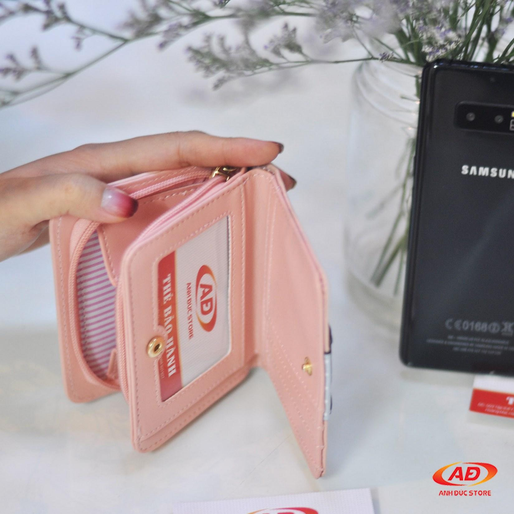 Ví / bóp nữ mini cao cấp có hộp đựng (Ví gấp)