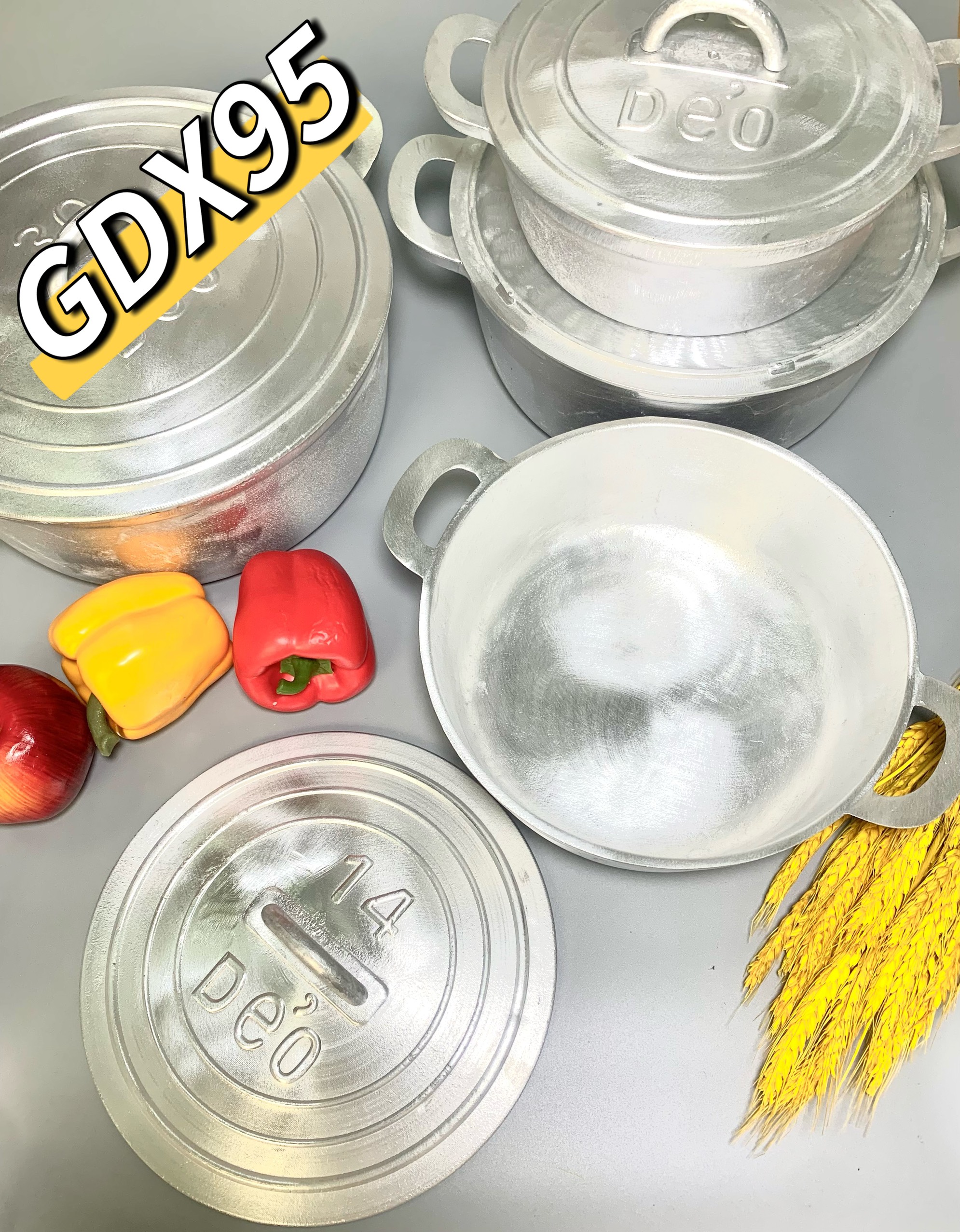 Nồi gang đúc 24cm siêu dầy siêu bóng