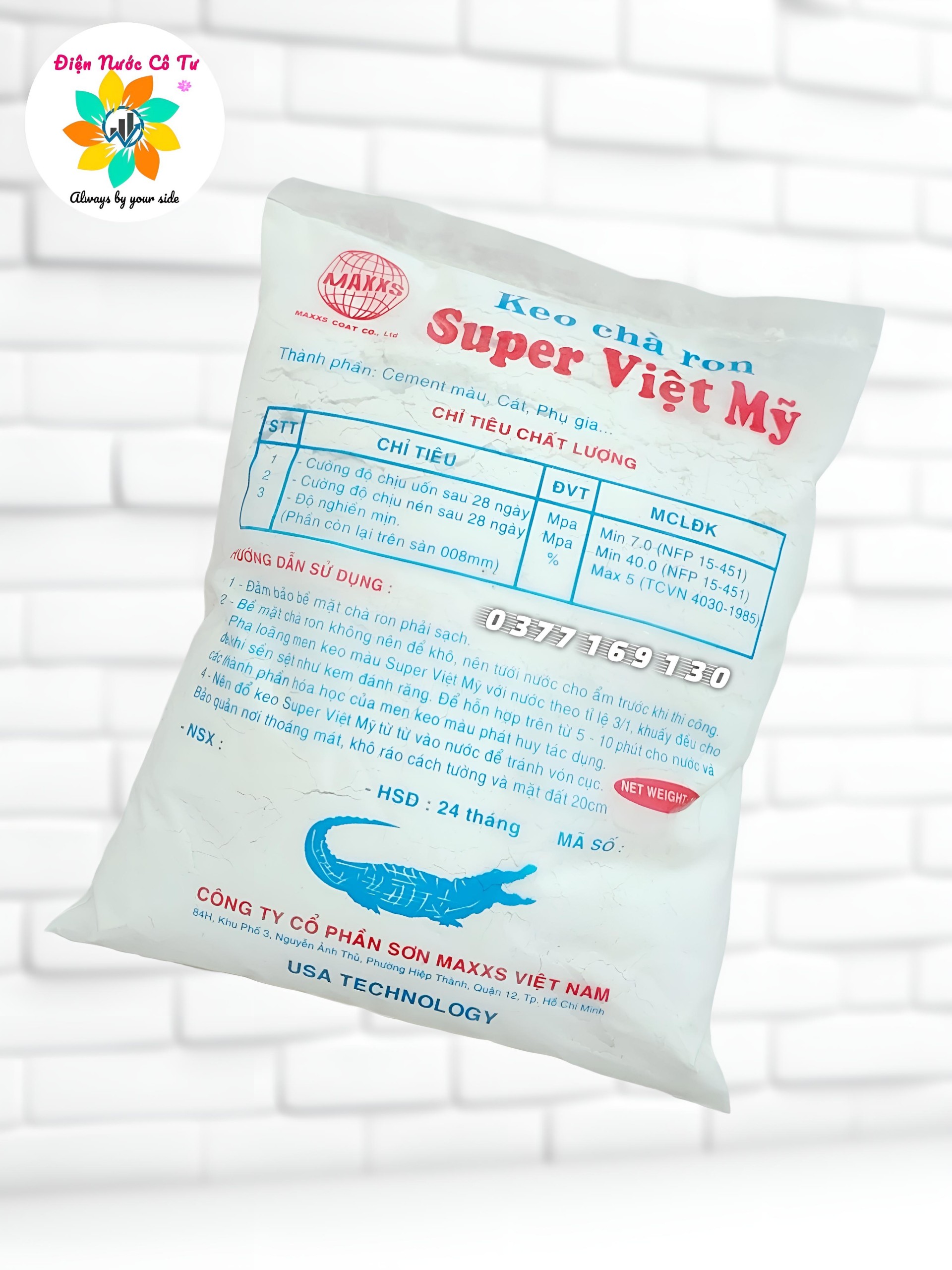 1kg Keo chà ron bột chà ron Cá Sấu Thái - keo chà ron gạch men keo làm mới ron gạch