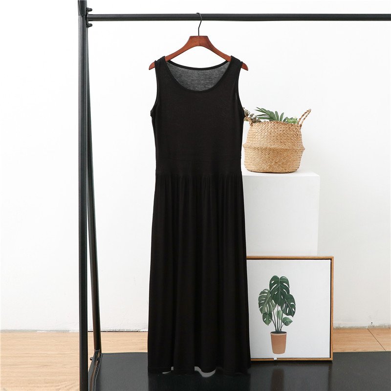 Đầm thun 2 dây oversize dáng dài, Đầm maxi nữ trơn thời trang HaiAnh DB20