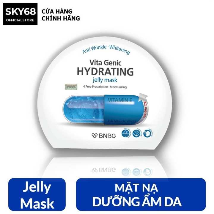 Mặt nạ giấy cấp nước dưỡng ẩm da mềm mượt, căng bóng BNBG Vita Genic Hydrating Jelly Mask (Vitamin E) 30ml