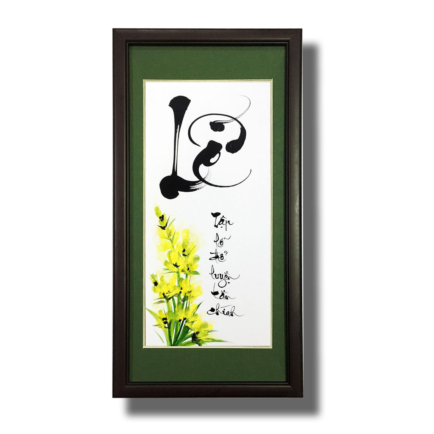 Tranh treo tường - Thư pháp Chữ Hiếu 08 - Tranh Mỹ Thuật Minh Hiền