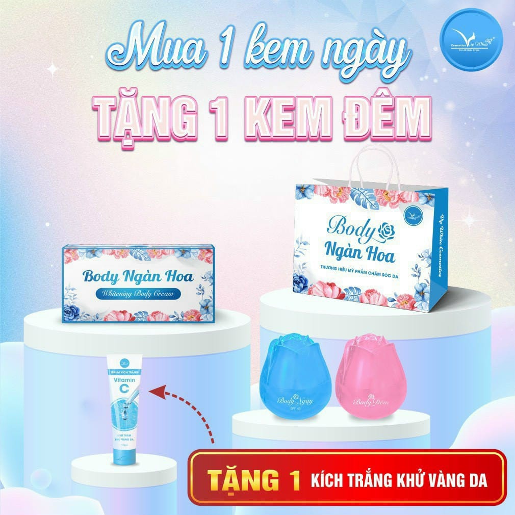 Body Ngàn Hoa Vip White - Mua 1 Được 5