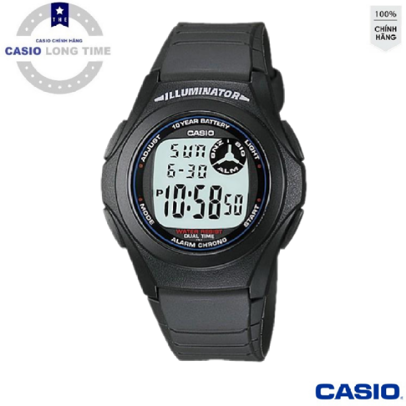 Đồng hồ nam dây nhựa Casio F-200W-1ADF - Viền Xanh - Tuổi Thọ Pin 10 Năm- Chống Nước , đồng hồ nam , đồng hồ điện tử , đồng hồ nữ , đồng hồ chống nước