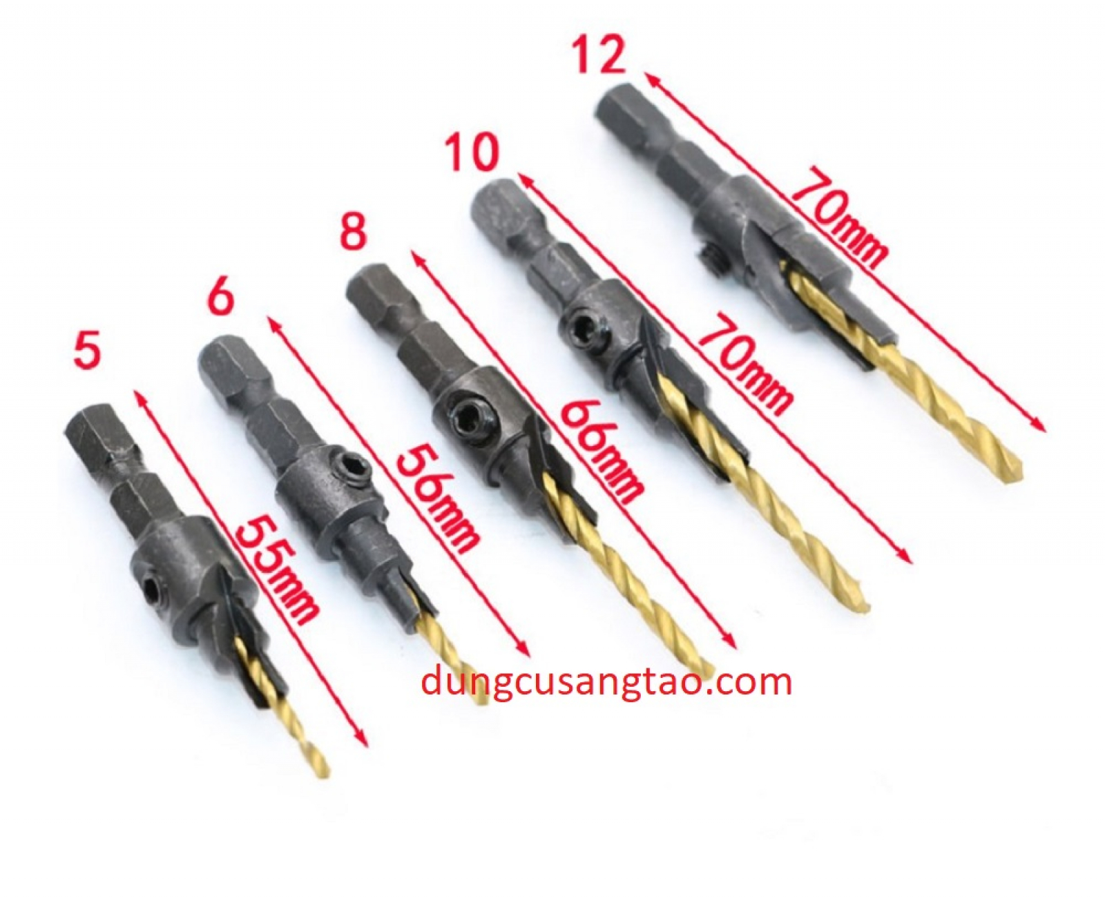 Mũi khoét lỗ bắn vít âm kiểu 2 (chuôi lục giác)
