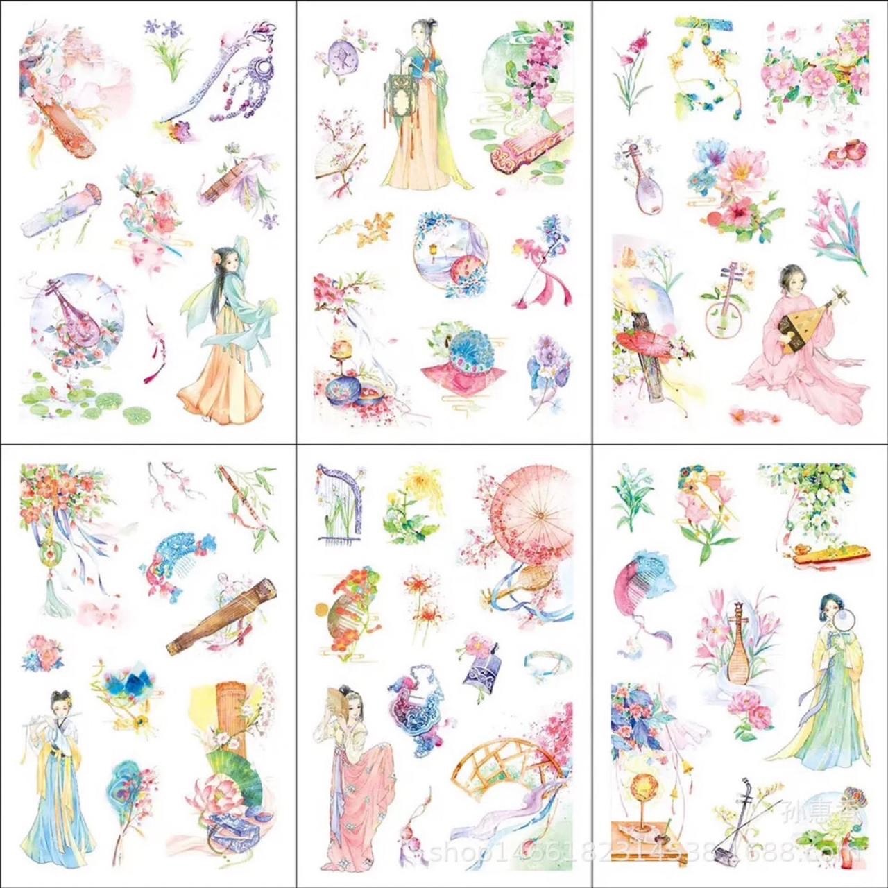Sticker dán hoa thần, sẵn có