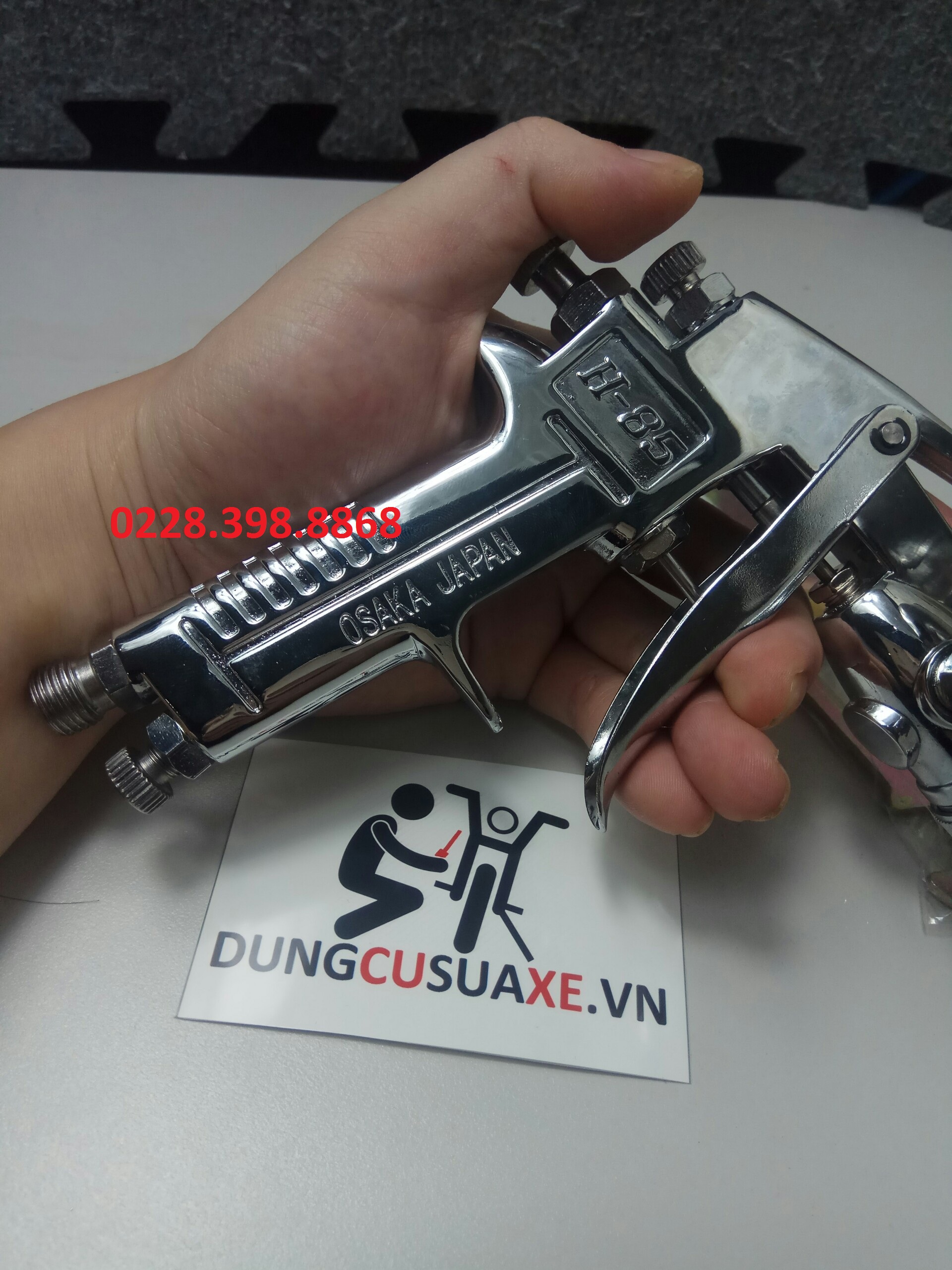 [HÀNG CHÍNH HÃNG] [ ẢNH THẬT] súng phun sơn H85 ca inox xịn [CHO KHÁCH XEM HÀNG]