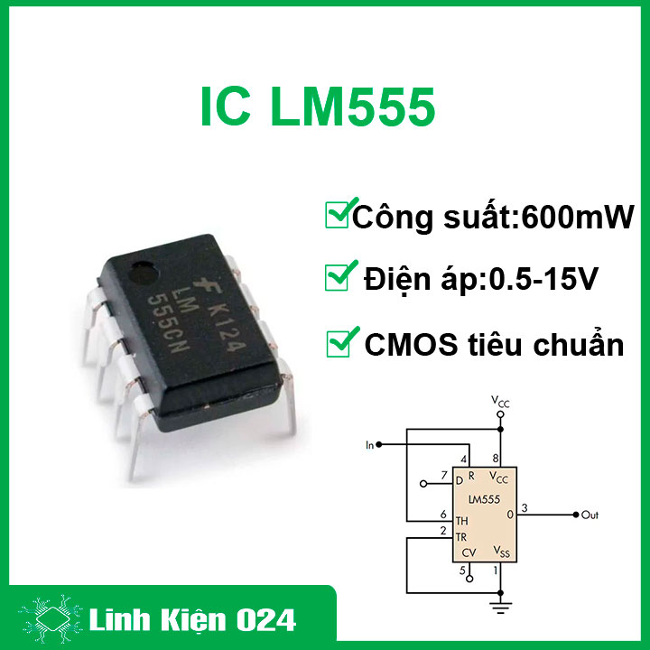 Ic lm555 dip8 độ ổn định cao