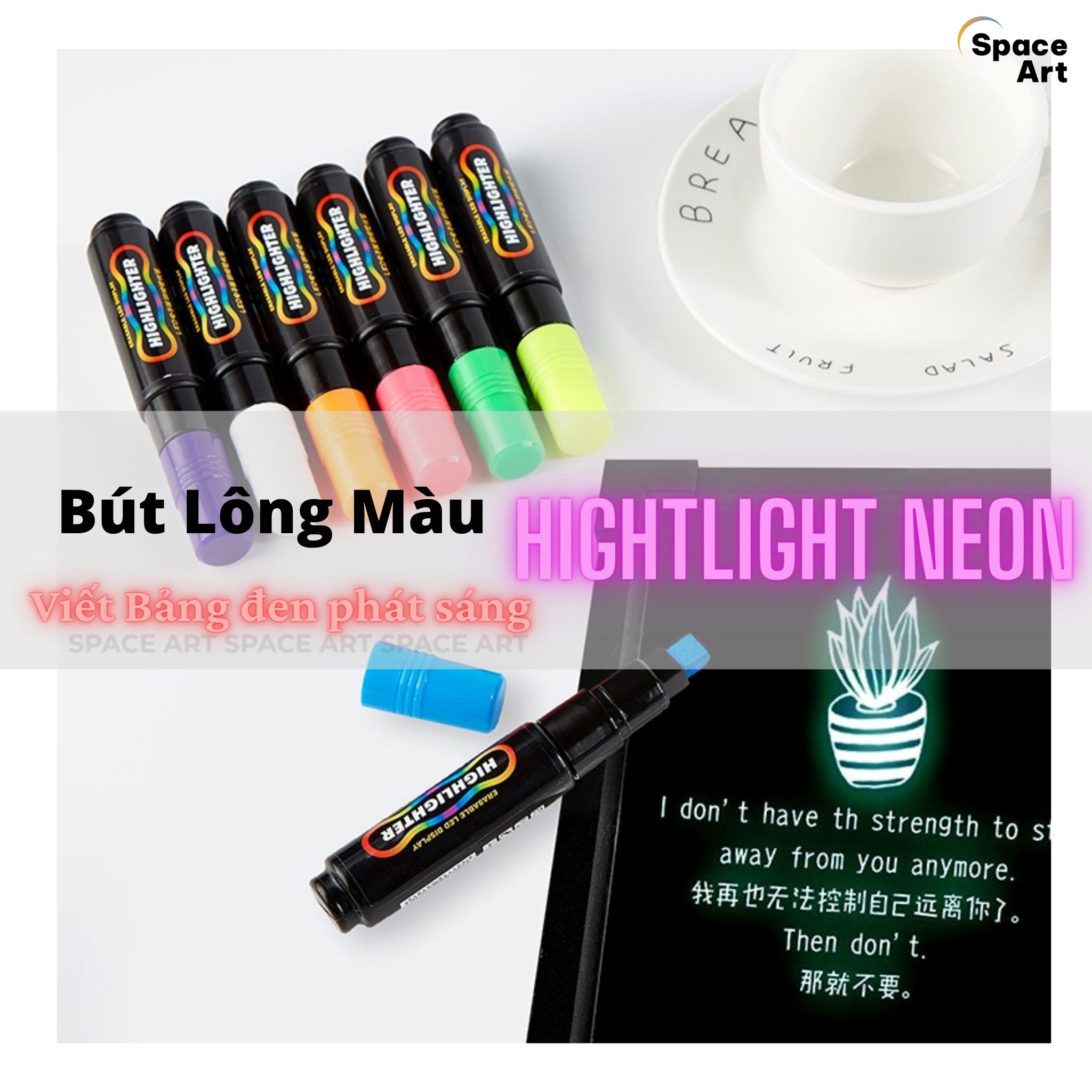 Bút dạ quang huỳnh quang viết bảng Led Neon Baoke MP4902A 10mm