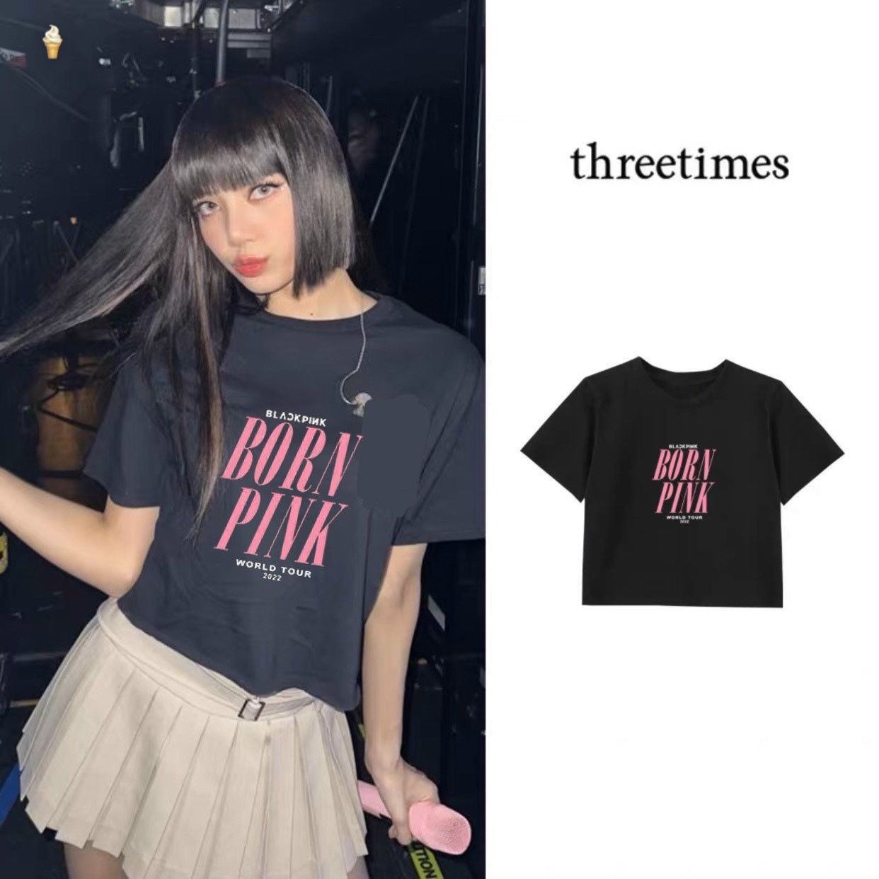 Áo blackpink croptop tay ngắn cực hot , chất thun lụa mềm mát