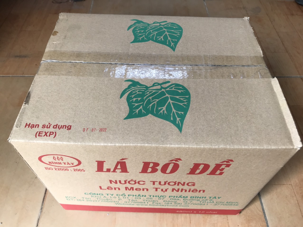 Nước tương chay Lá Bồ Đề 480ml (PET) - (12 chai/thùng)