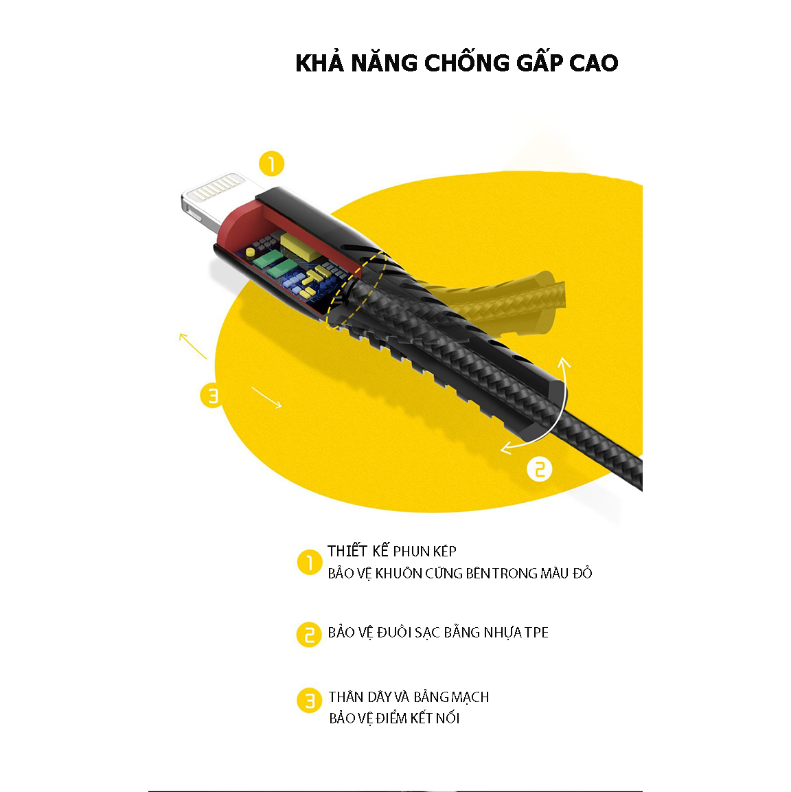 Dây Sạc IPhone IBESKY LS18 5A, Cáp Sạc Micro 5A USB / Lightining Cho IPhone/IPAD/Adroid Chính Hãng
