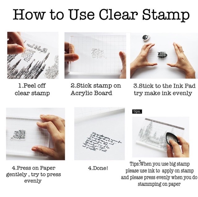 Clear stamp - con dấu trang trí sổ