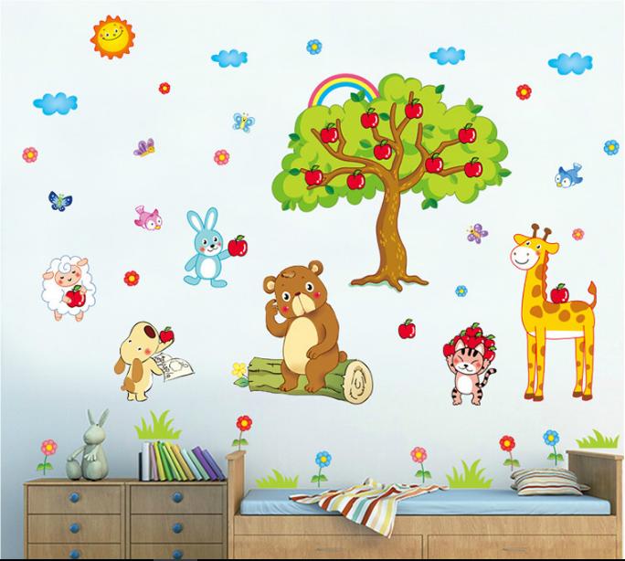 [HCM]Decal trang trí Cây Táo đỏ lớn