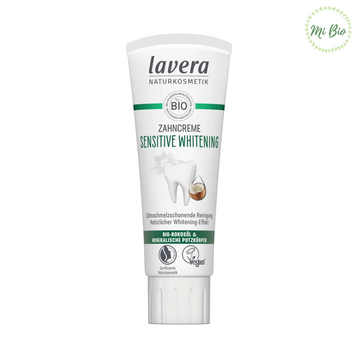 Kem đánh răng hữu cơ vị làm trắng răng vị dừa 75ml (Lavera)