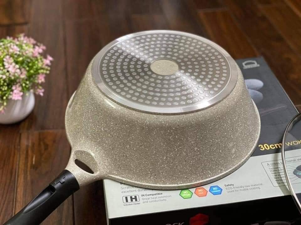 Chảo sâu lòng đáy phẳng Lock&Lock Stone LCA6285 28cm