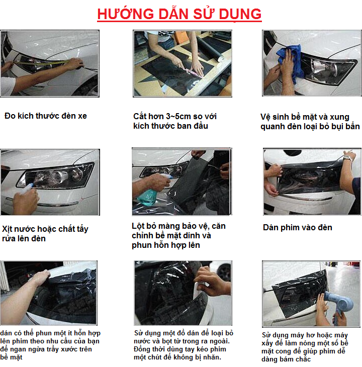 Tấm Phim Dán Đèn Pha Xe Ô Tô