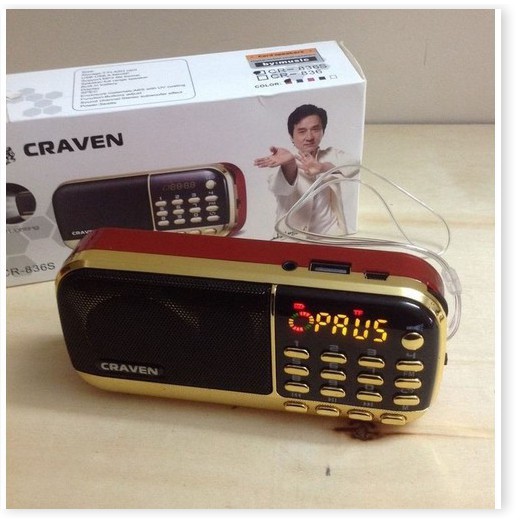 [HCM]Loa Radio Fm/ Usb/ TF - Craven CR-25A