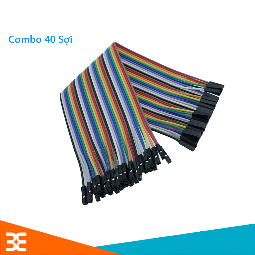Tệp 40 Dây Nối  7 Màu Dài 20Cm ( 2 Đầu Cái - Cái )
